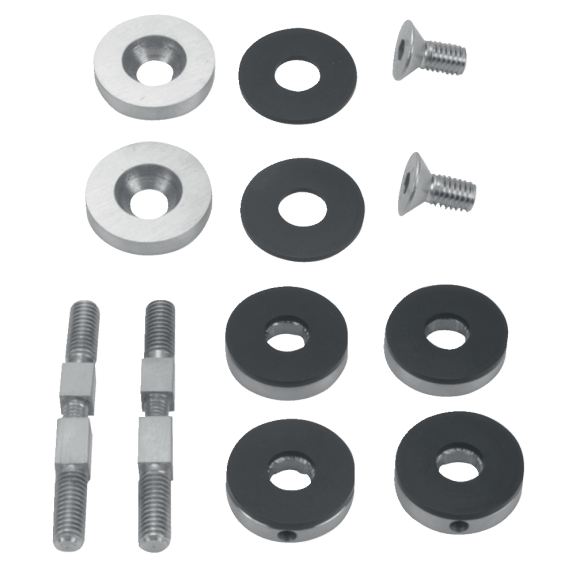 Kit de fixations pour poignées de porte battante verre