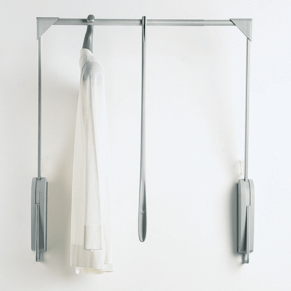 Dubbele garderobelift met muurbevestiging