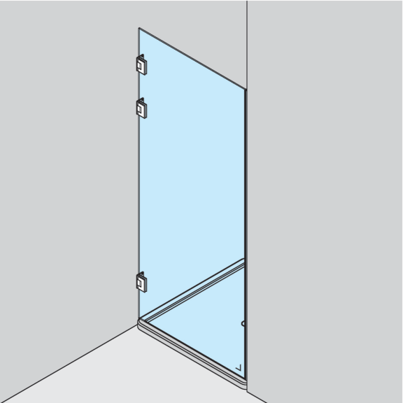 Set voor 1 nisdouchedeur