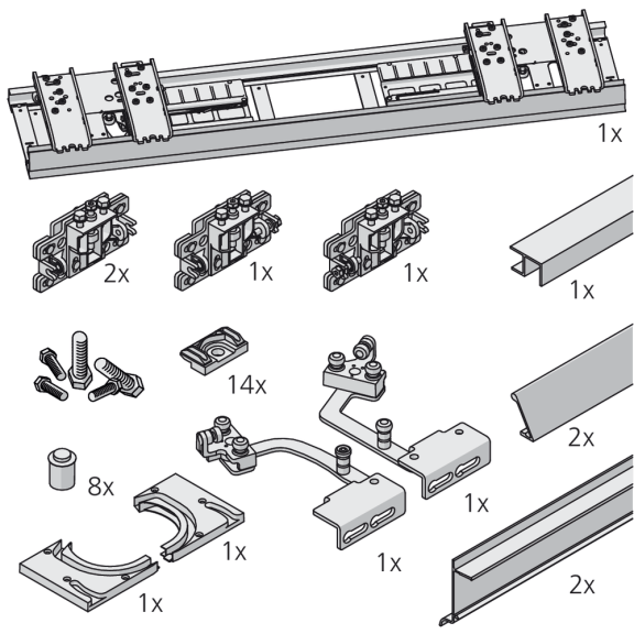 Frontino 20 voor boven- als onderkast met geleiderrails