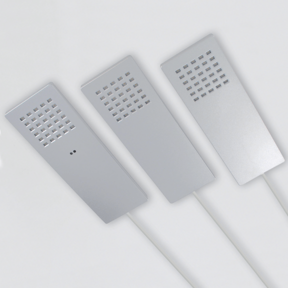 Set 3 LED opbouwspots rechthoekig 12 V