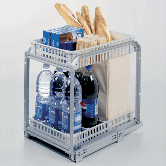 Uittrekelement voor brood en flessen