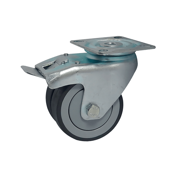 Roulette pivotante Ø50 mm à double galet