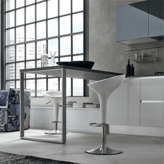 Rechthoekige aanbouw tafelpoot