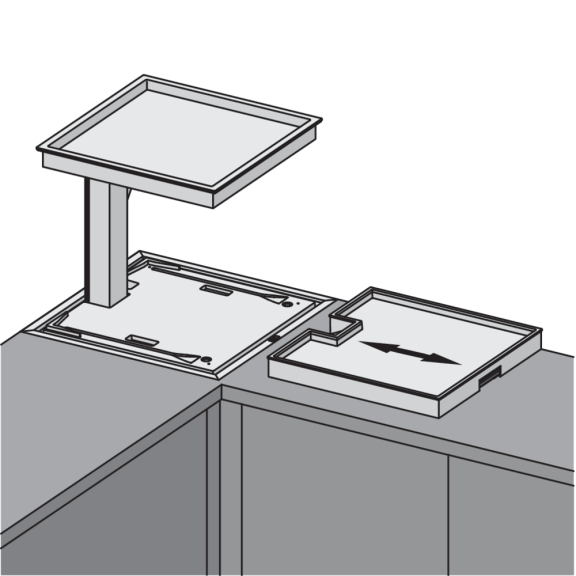 Gemotoriseerde hoekset QANTO PULL-OUT