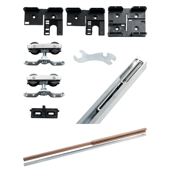 Set voor inbouwschuifdeur voor frame van 100 mm