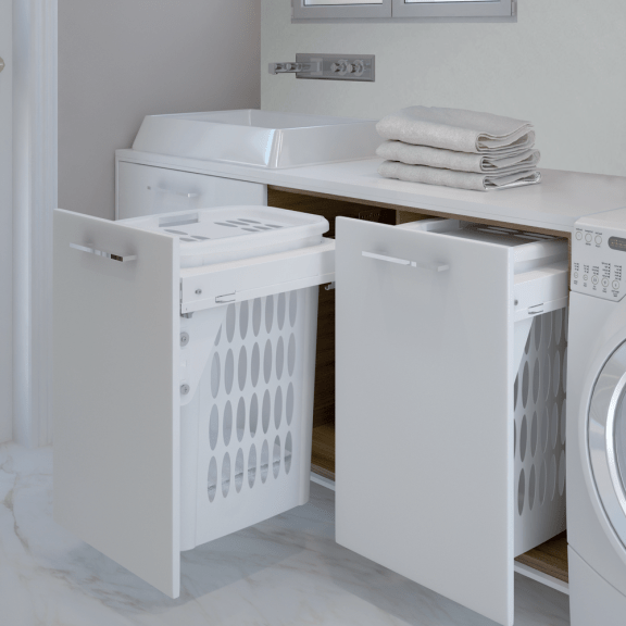 Panier à linge sur système coulissant 1 bac