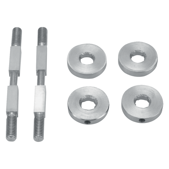 Kit de fixations pour poignées de porte battante bois