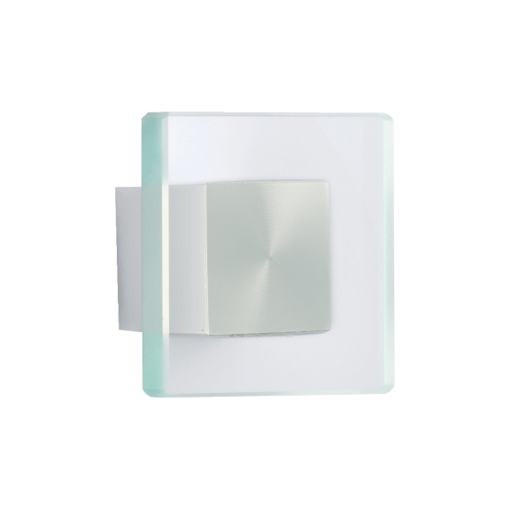 Knop glas vierkant