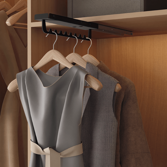 Penderie coulissante LINÉA avec arrêts