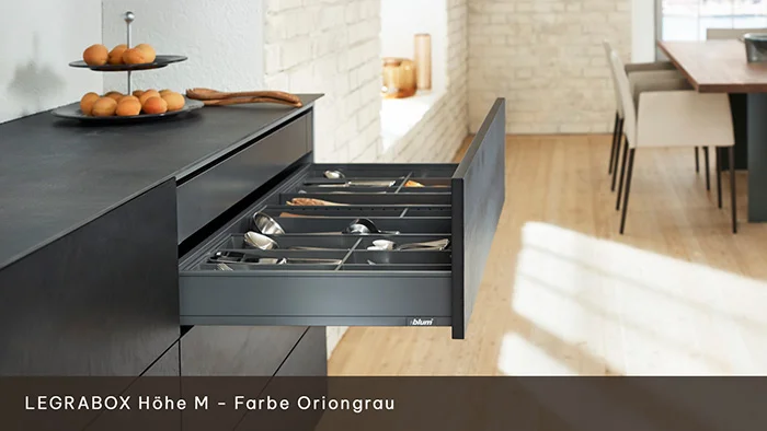 Vormontierte Blum Boxsysteme LEGRABOX