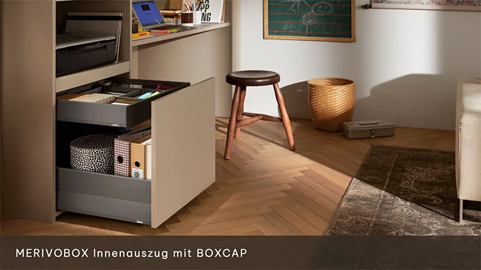 Vormontierte Blum Boxsysteme MERIVOBOX