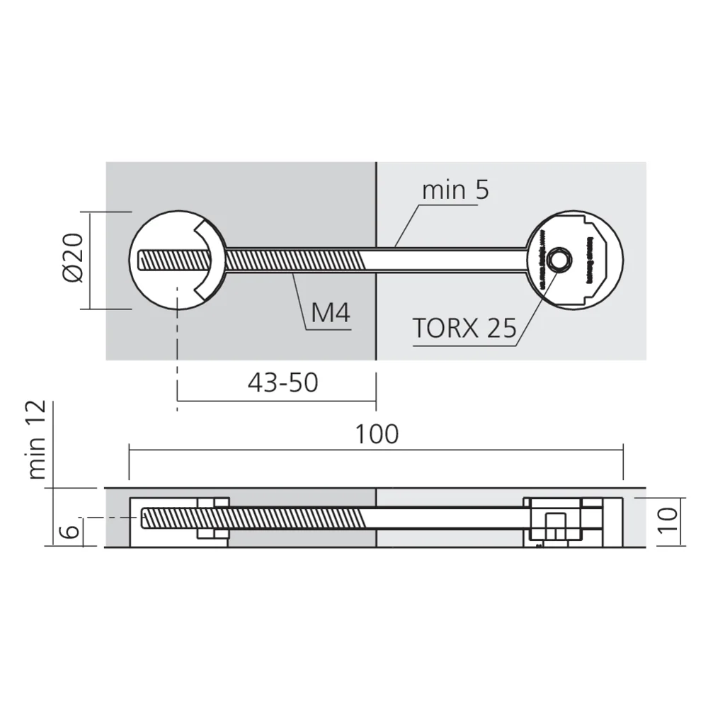 Assembleur mini ZIPBOLT 12 mm