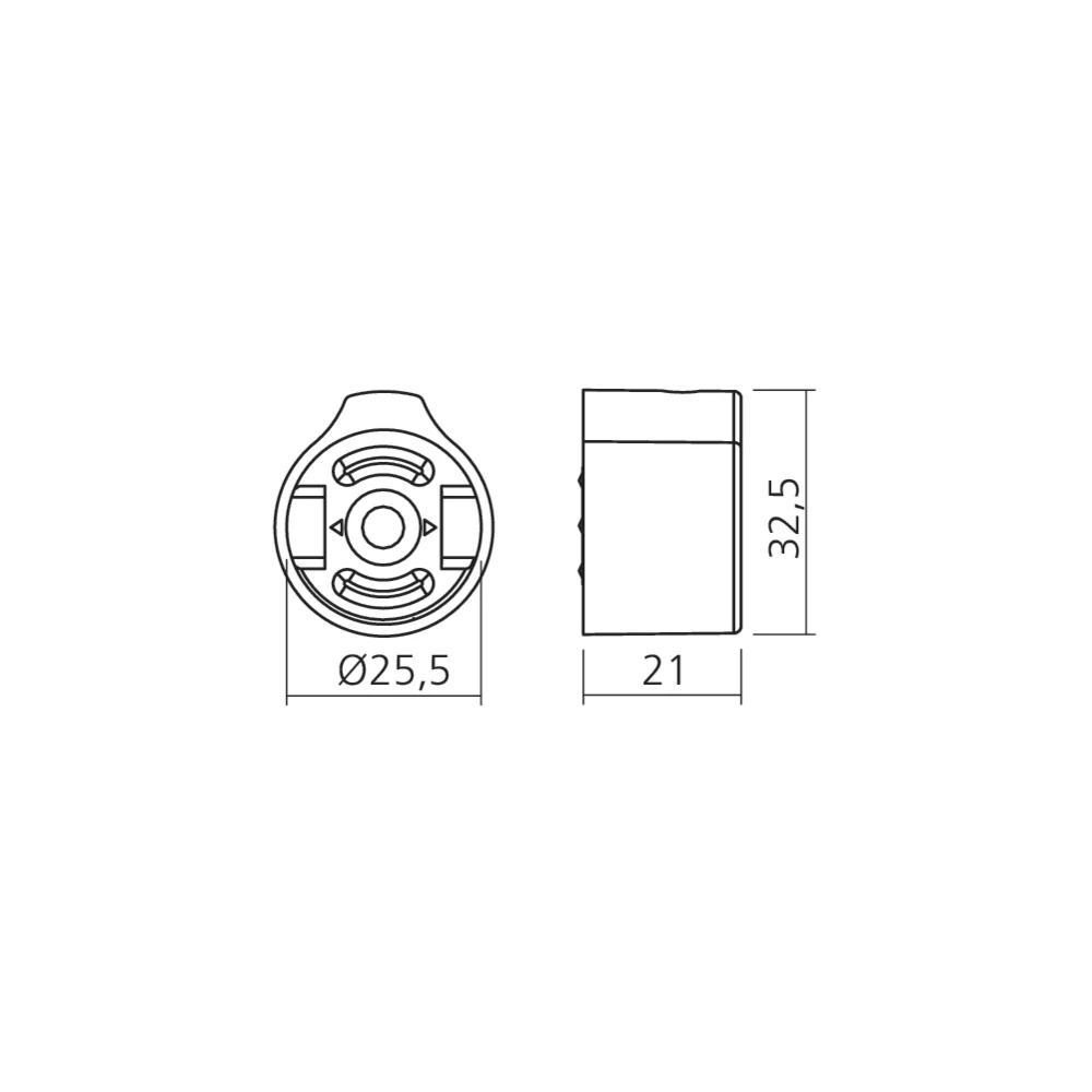 Support tube d'extrémité