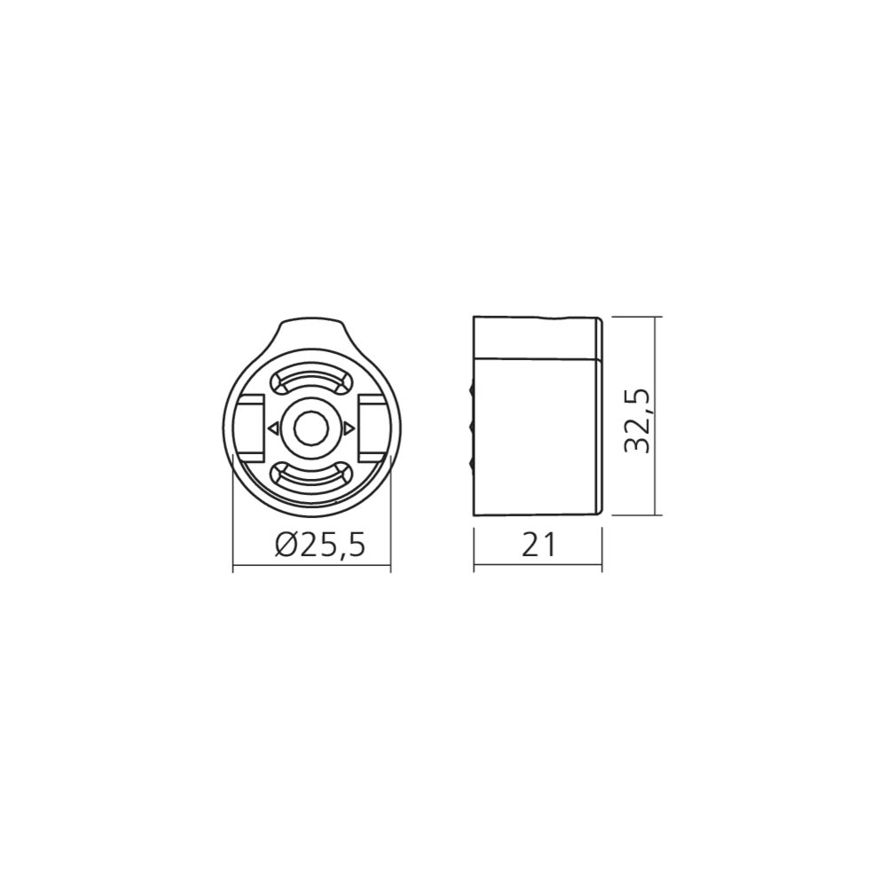 Support tube d'extrémité