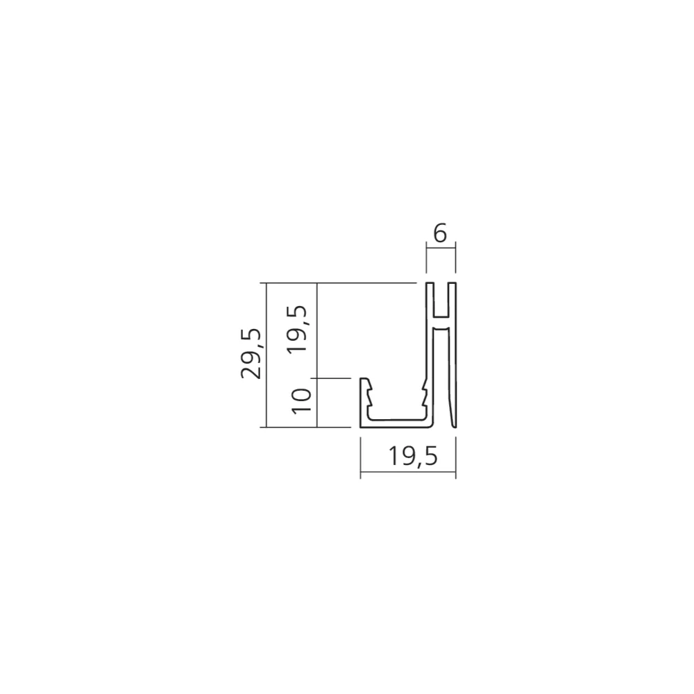 Crémaillère d'extrémité simple perforation SWIFT