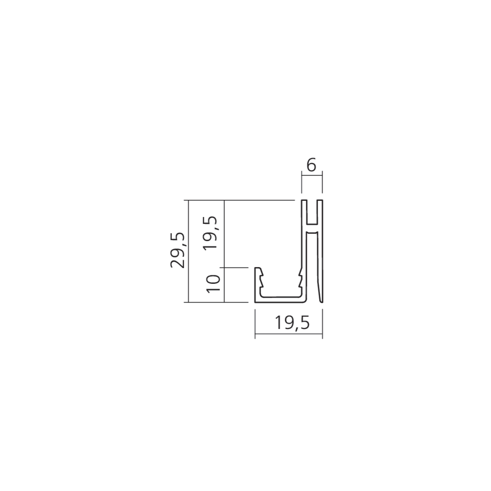 Crémaillère d'extrémité simple perforation SWIFT