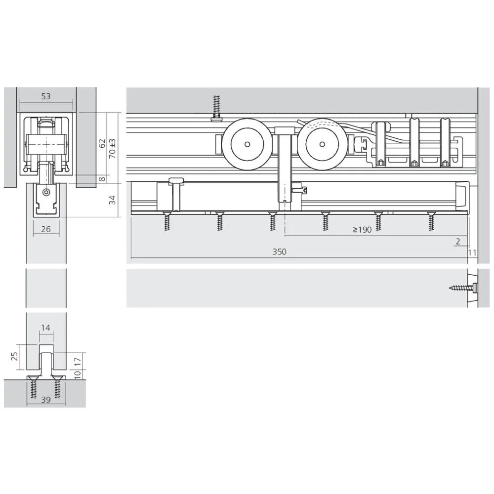 Garniture 1 porte Junior 160/B