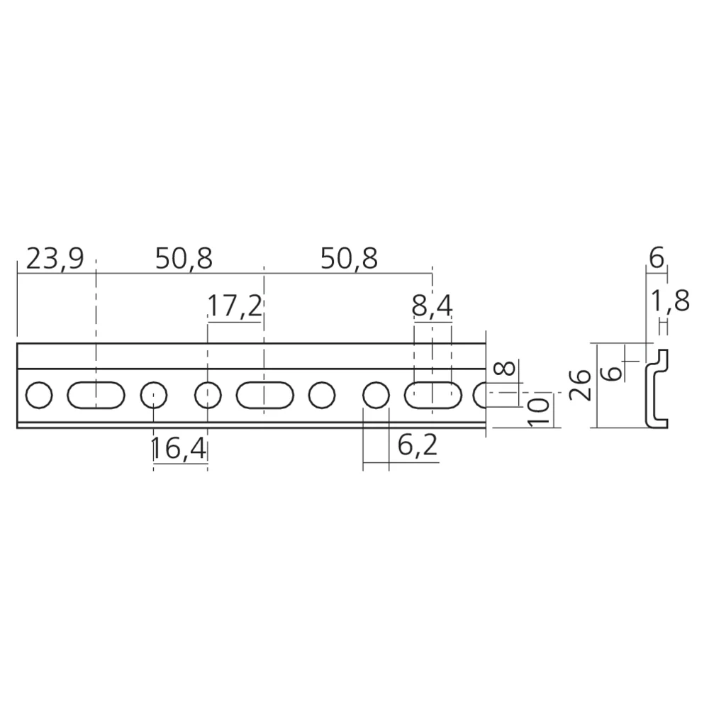 Profil support mural
