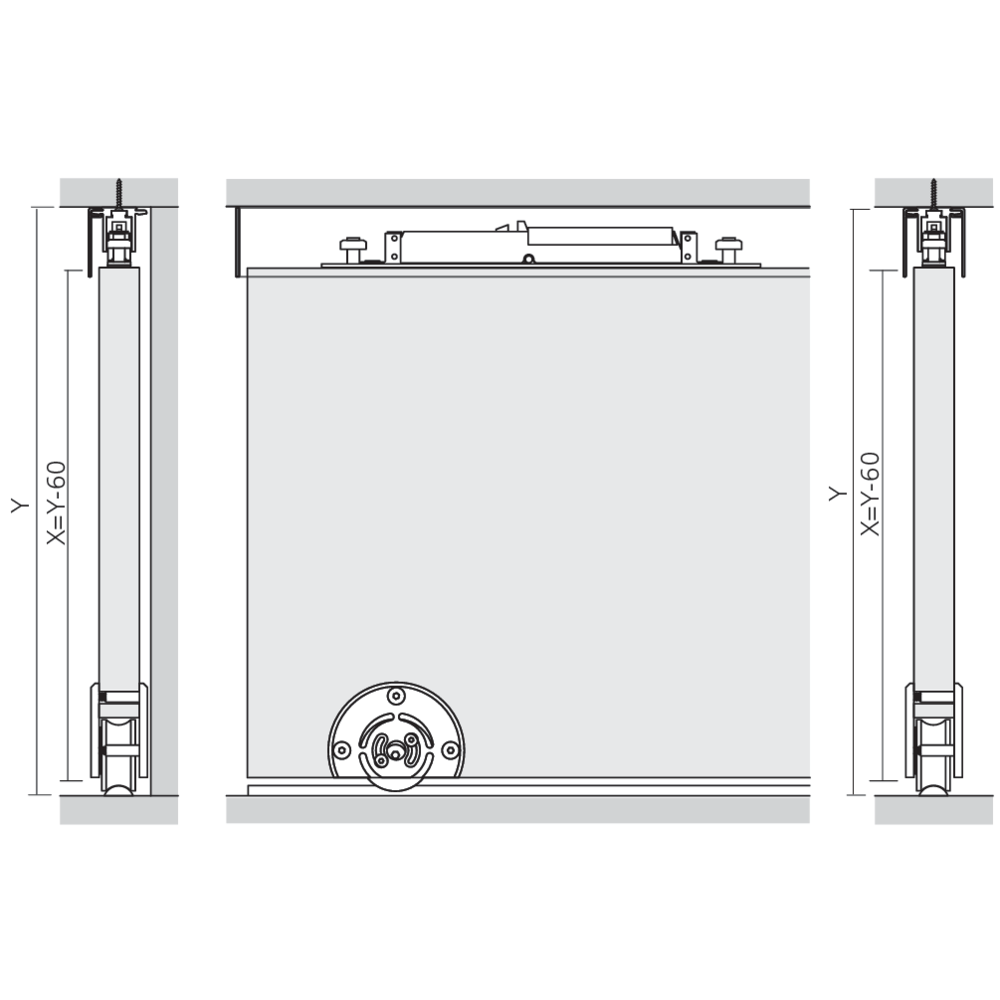 Set de rail coulissant bois