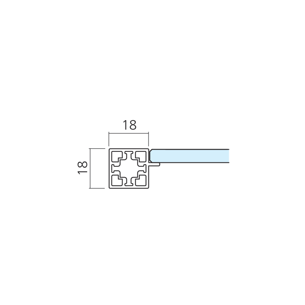 Profil tablette verre CADRO