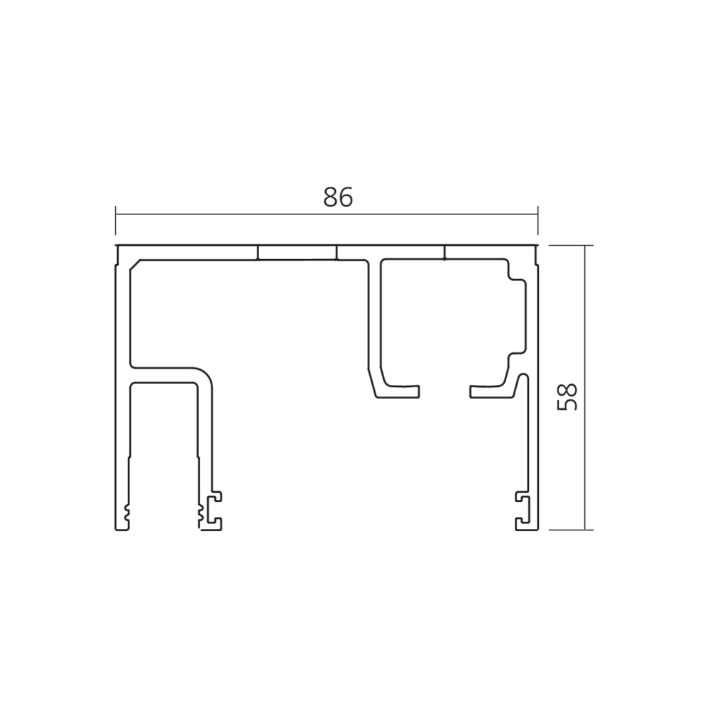 Rail PORTA 100 GWF