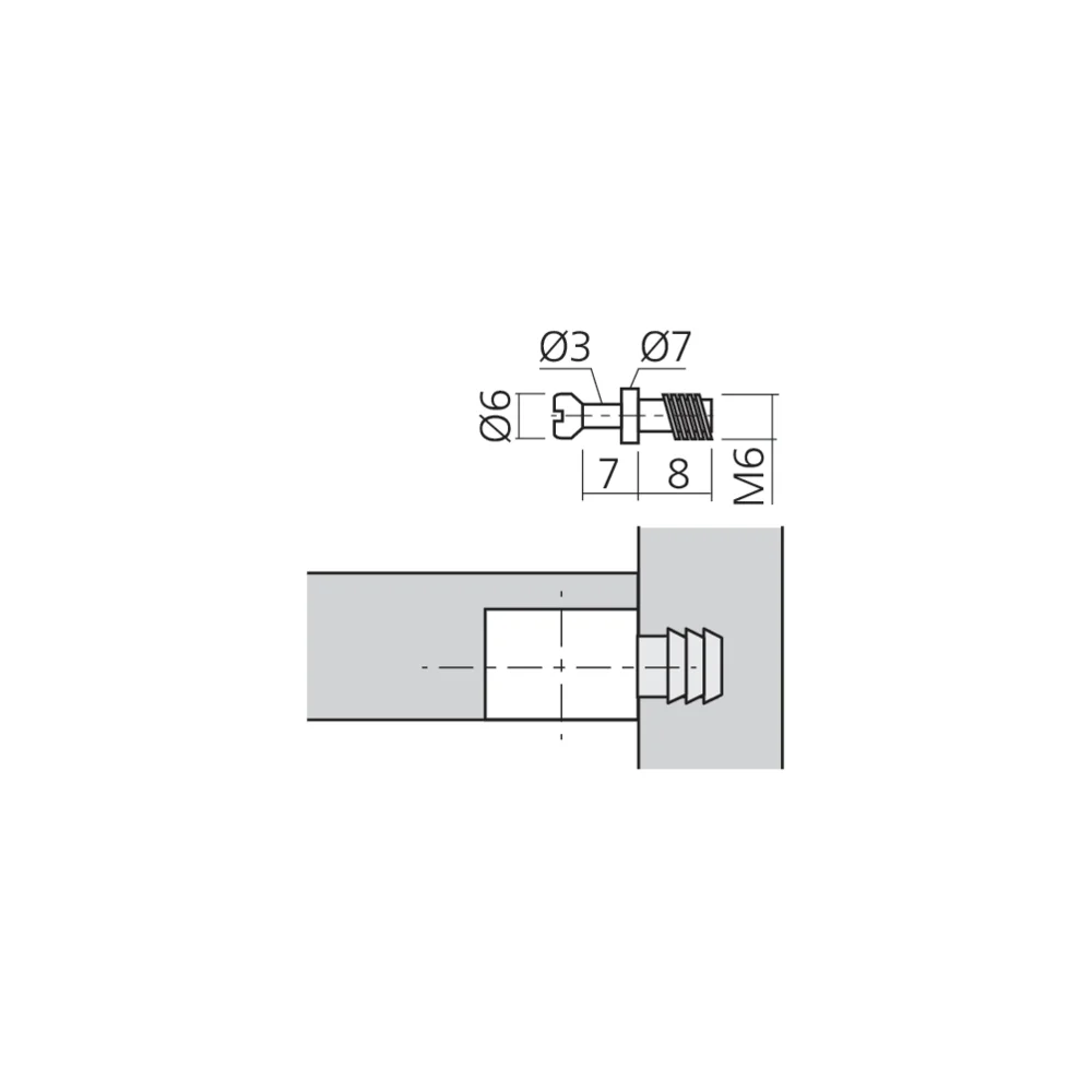 Tourillon DÉFIX filet M6