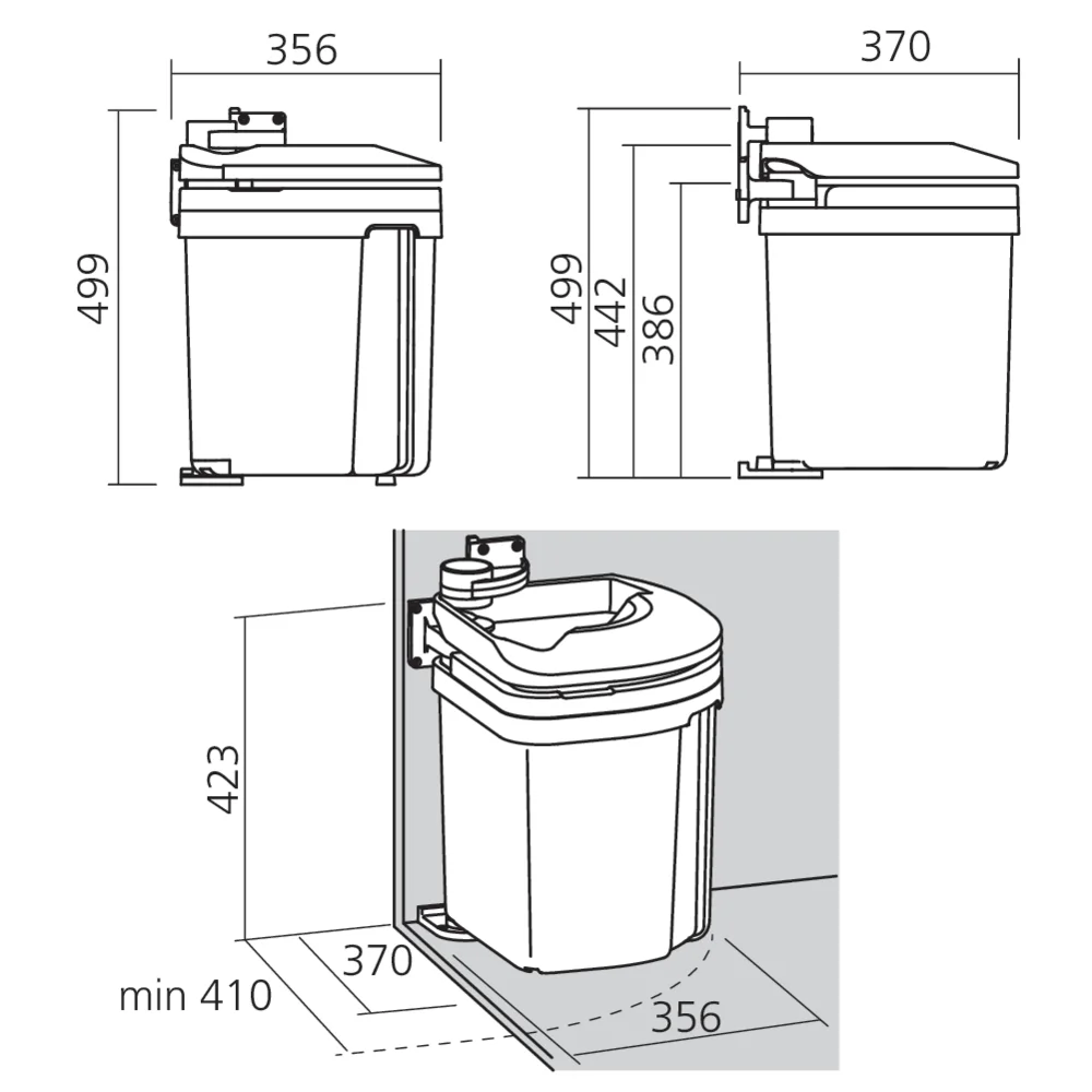 Poubelle EUROFLEXX 35 L