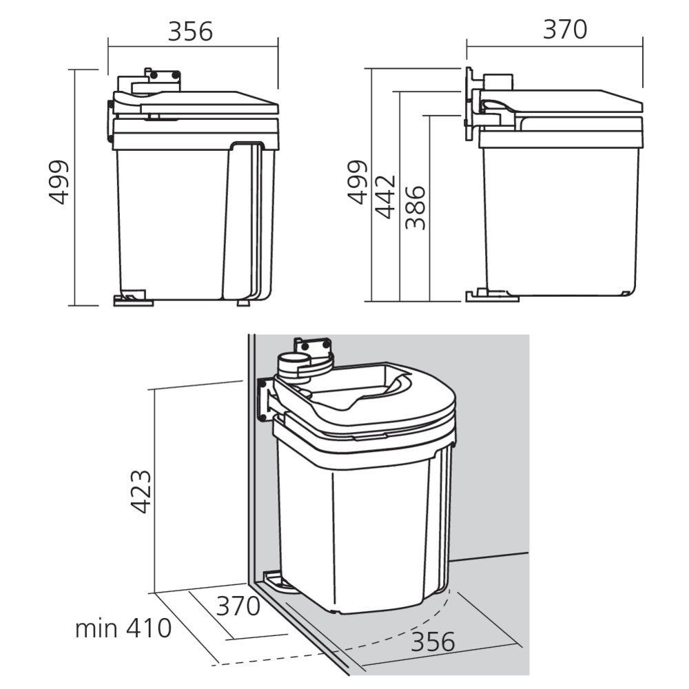 Poubelle EUROFLEXX 35 L