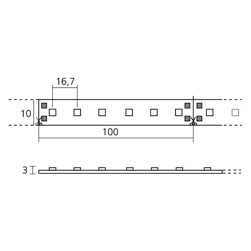 Bande LED NANO IP44 10 mm 60 LEDs/m