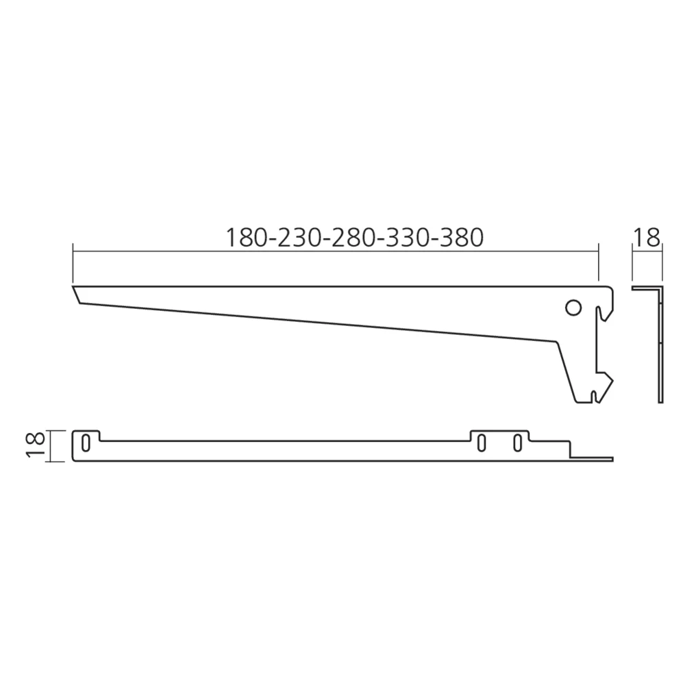 Supports équerre pour crémaillère acier