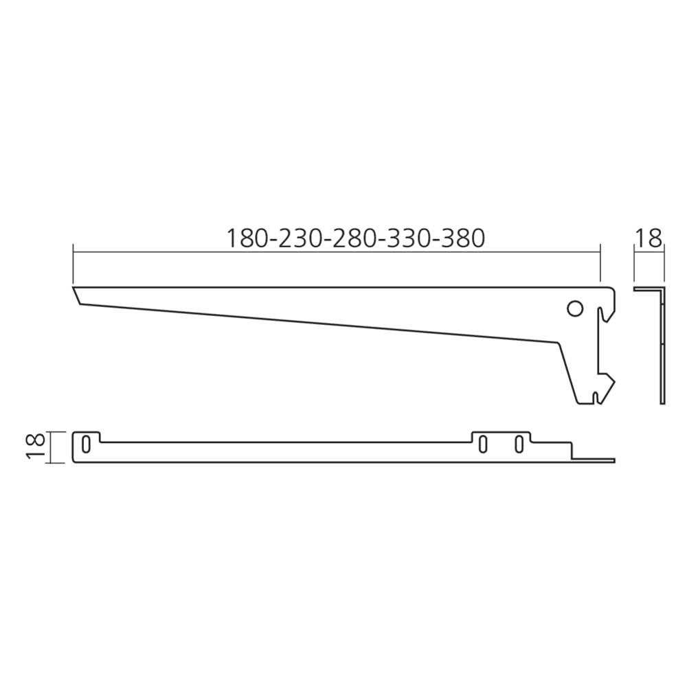 Supports équerre pour crémaillère acier