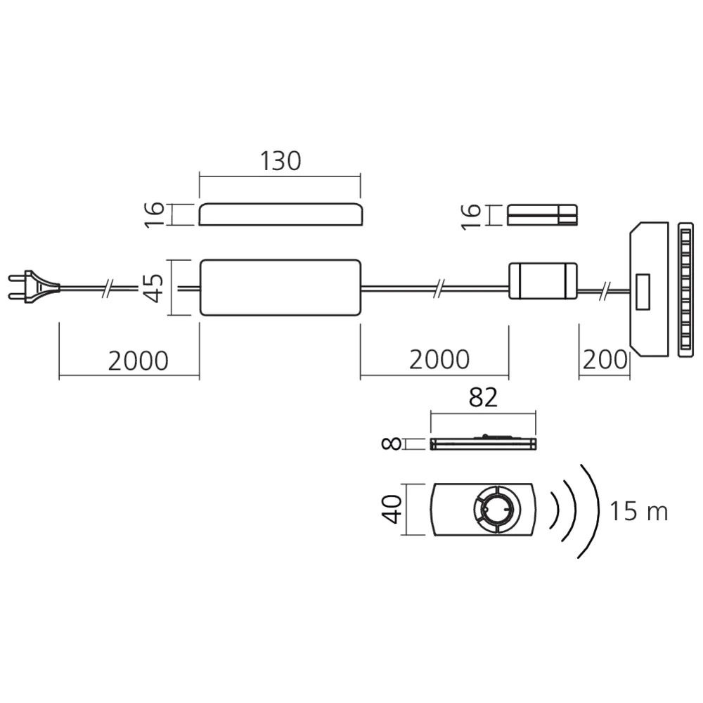 Transformateur avec variateur 12 V - 15 W