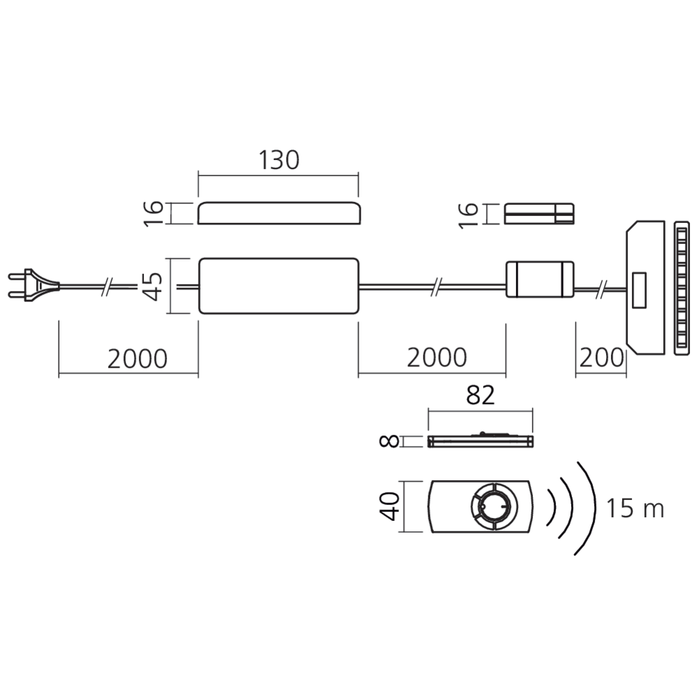 Transformateur avec variateur 12 V - 15 W
