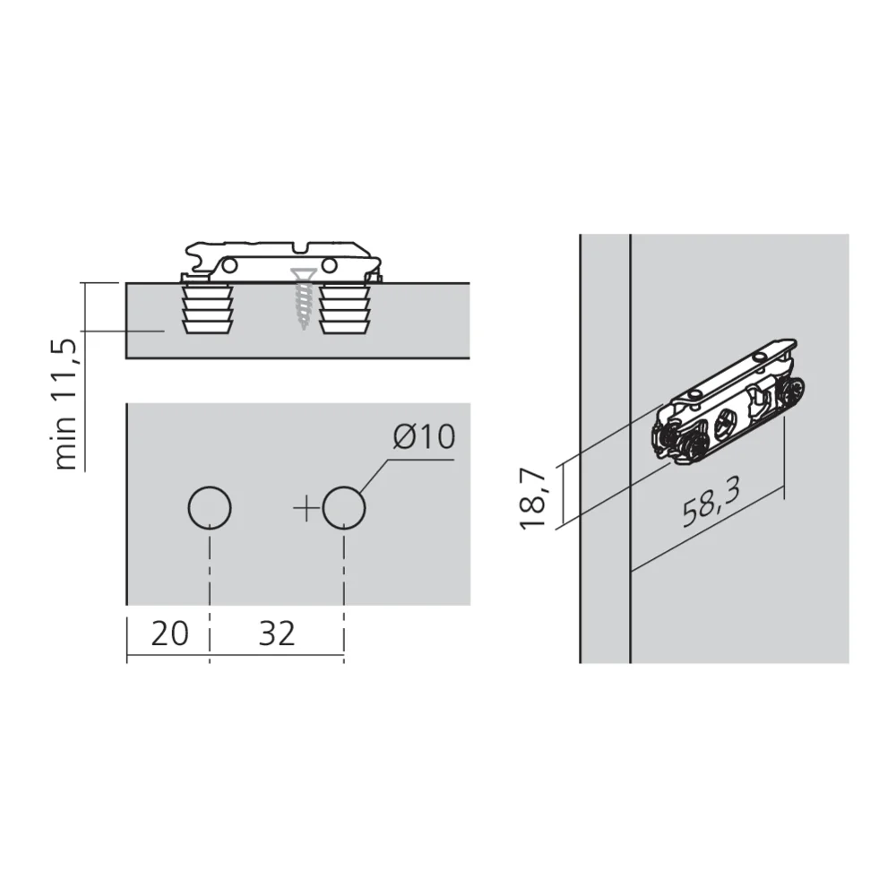 Embase CLIP à frapper