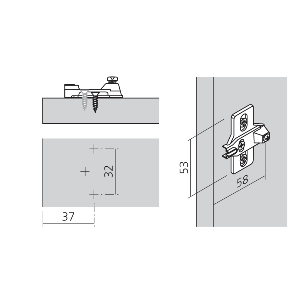 Embase MODUL à visser