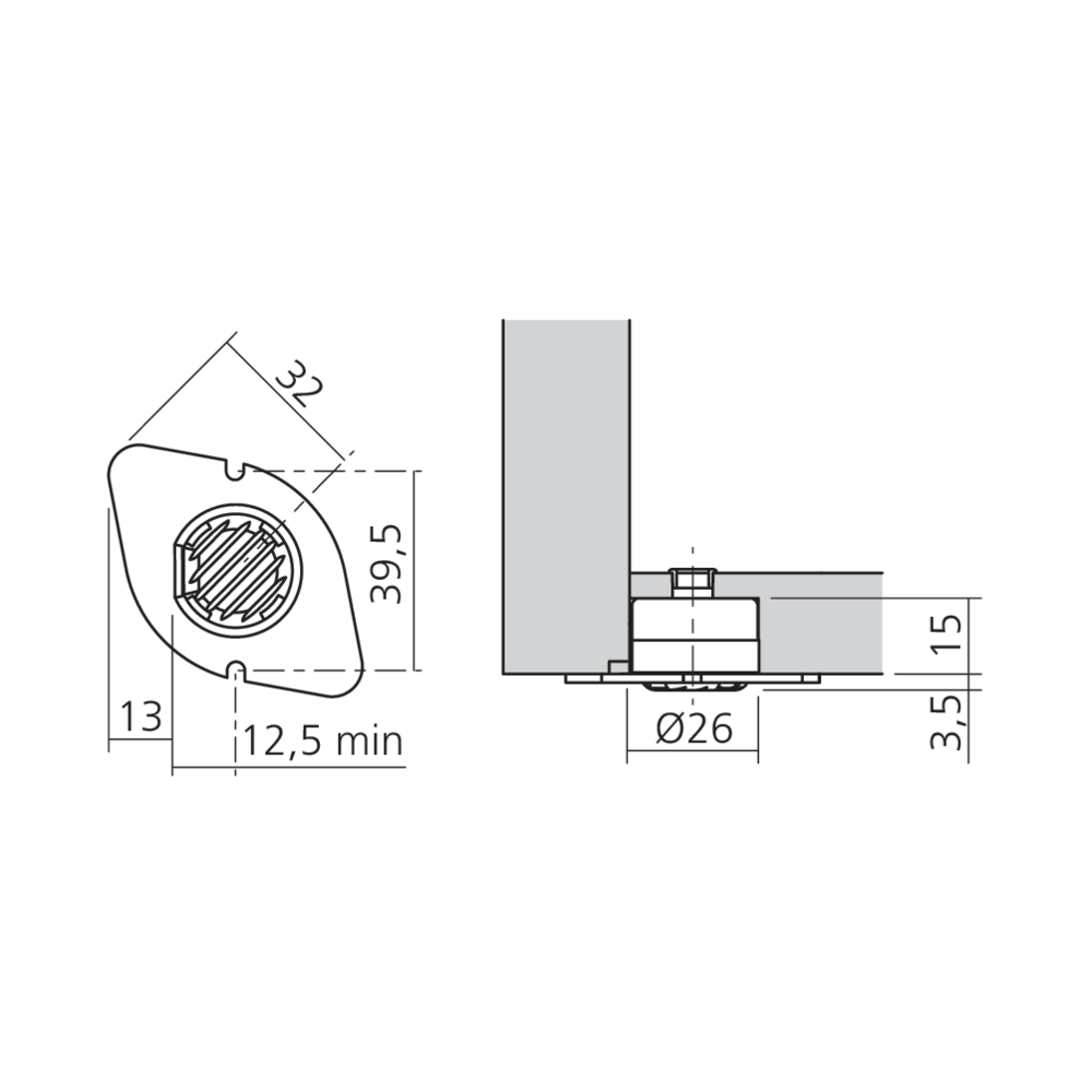 Vérin de socle 150 kg