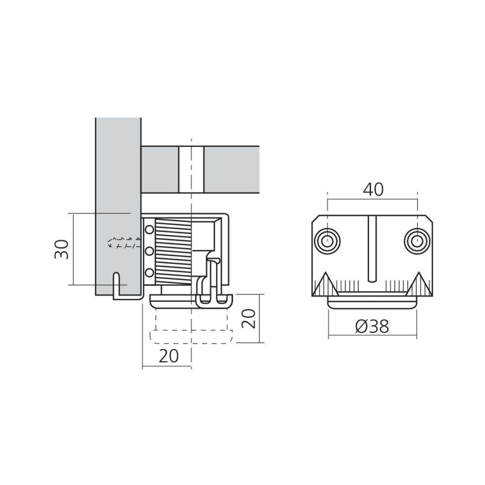 Vérin de socle 150 kg