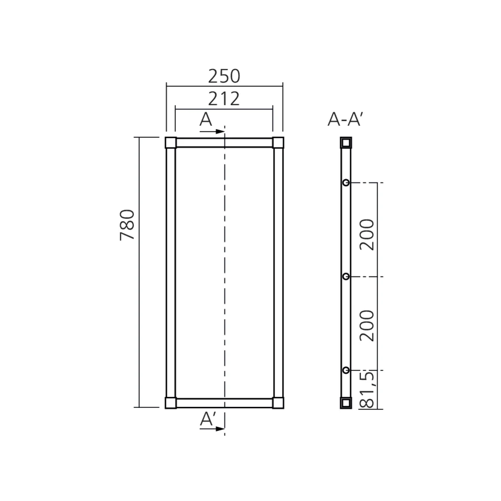 Cadres d'étagère SMART hauteur 580 mm