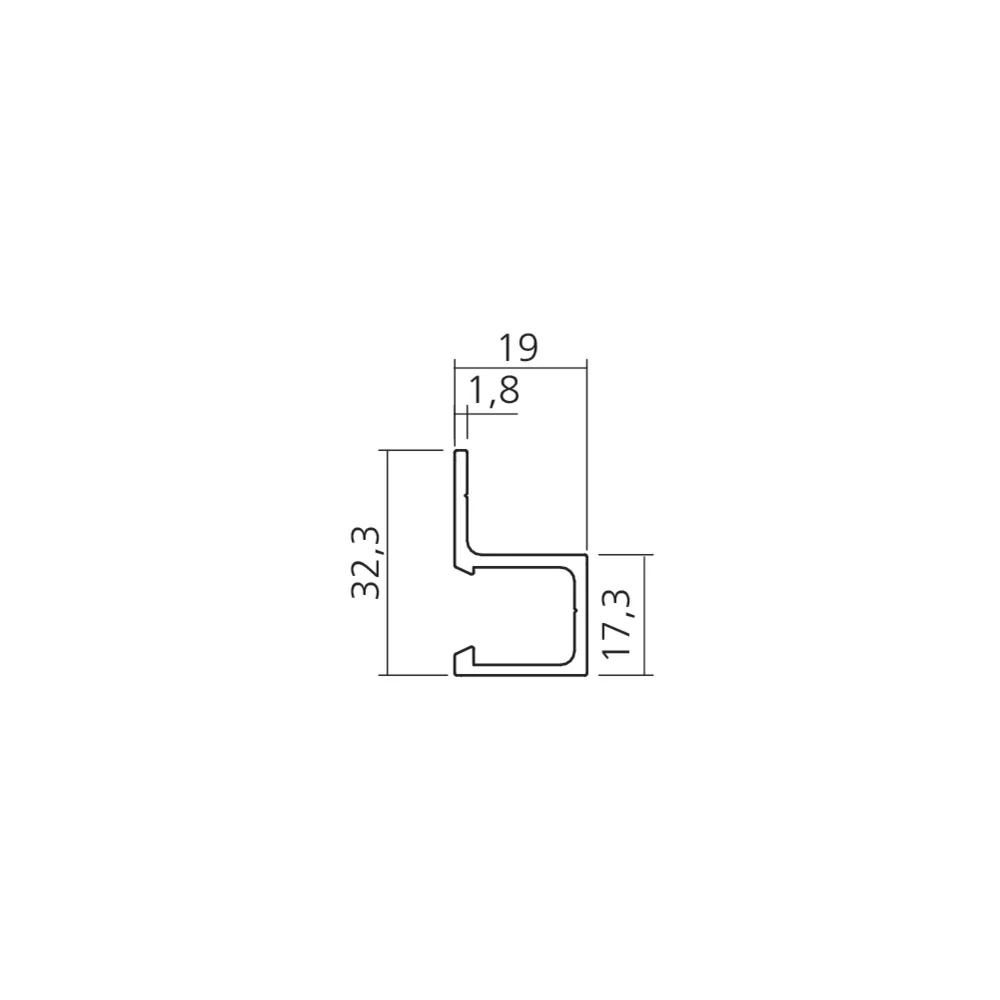 Profil d'accrochage mural LOFT 1