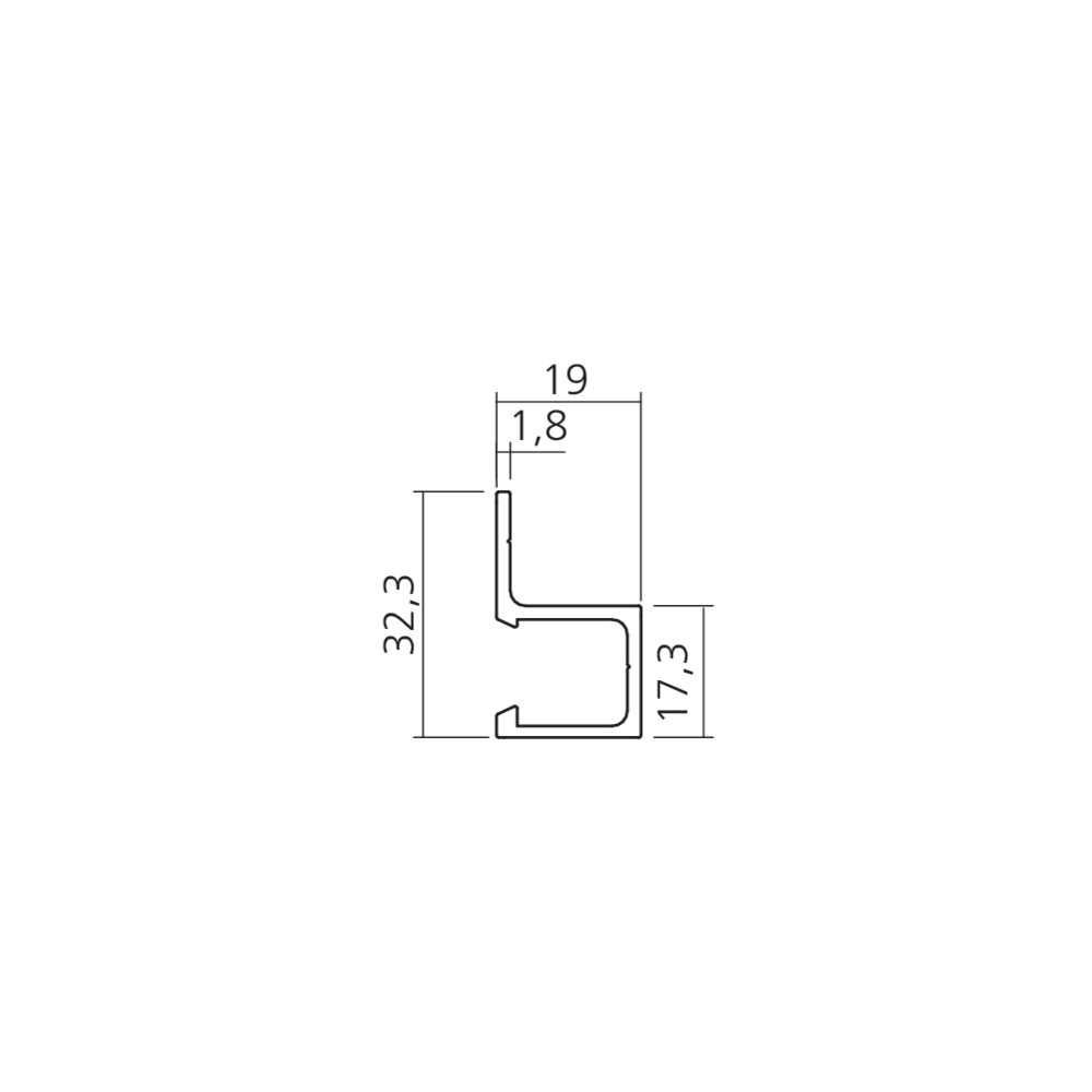 Profil d'accrochage mural LOFT 1