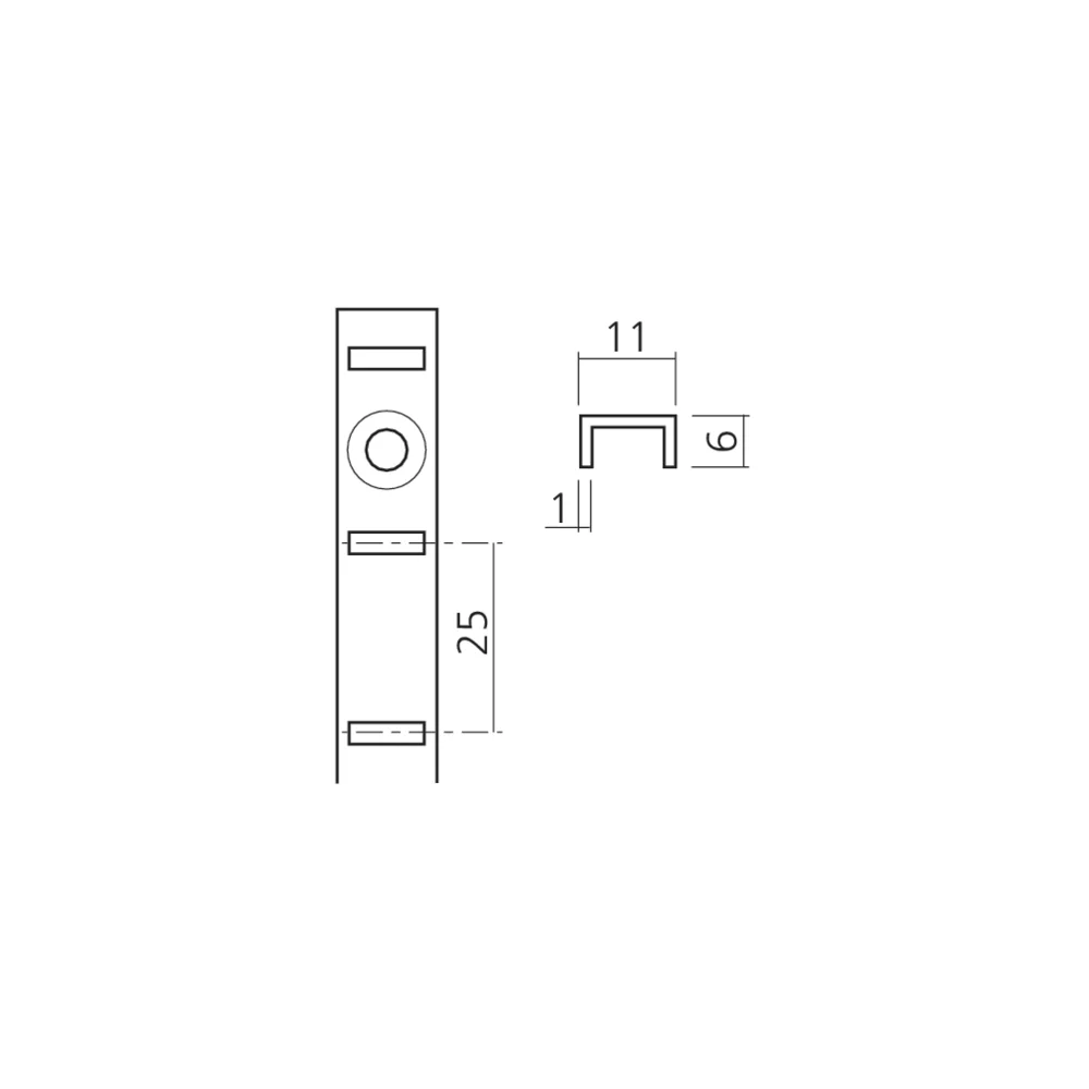 Crémaillère aluminium à visser