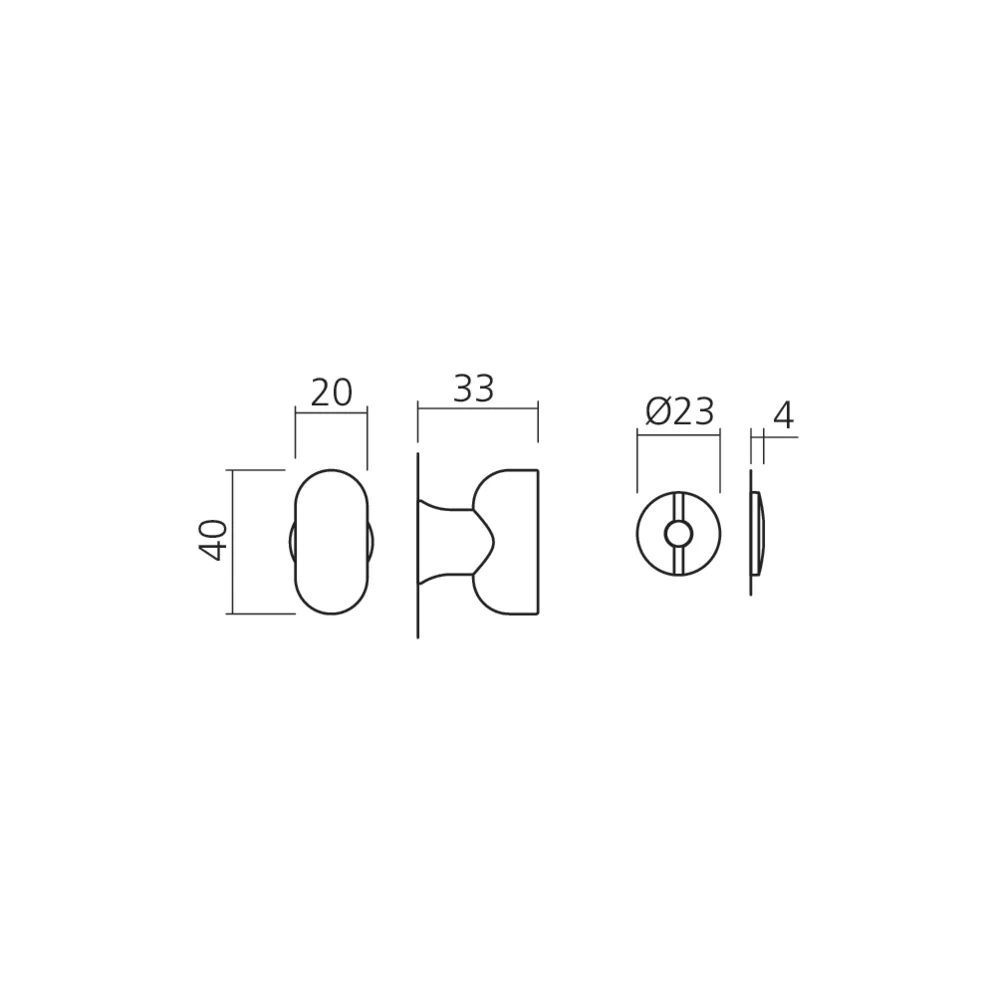 Bouton de condamnation NUDA PURO