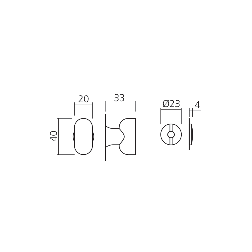 Bouton de condamnation NUDA PURO