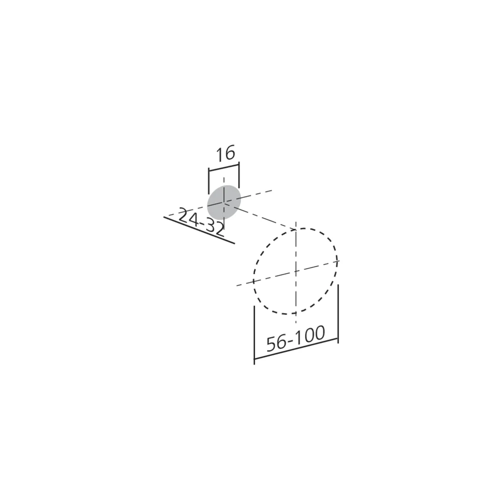 Bouton porcelaine/cuir