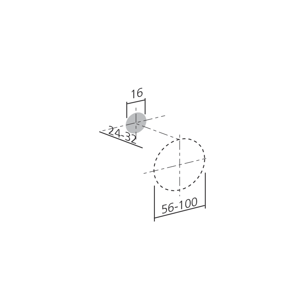 Bouton porcelaine/cuir