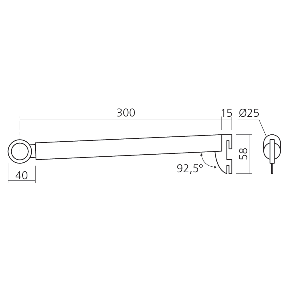 Support barre de penderie