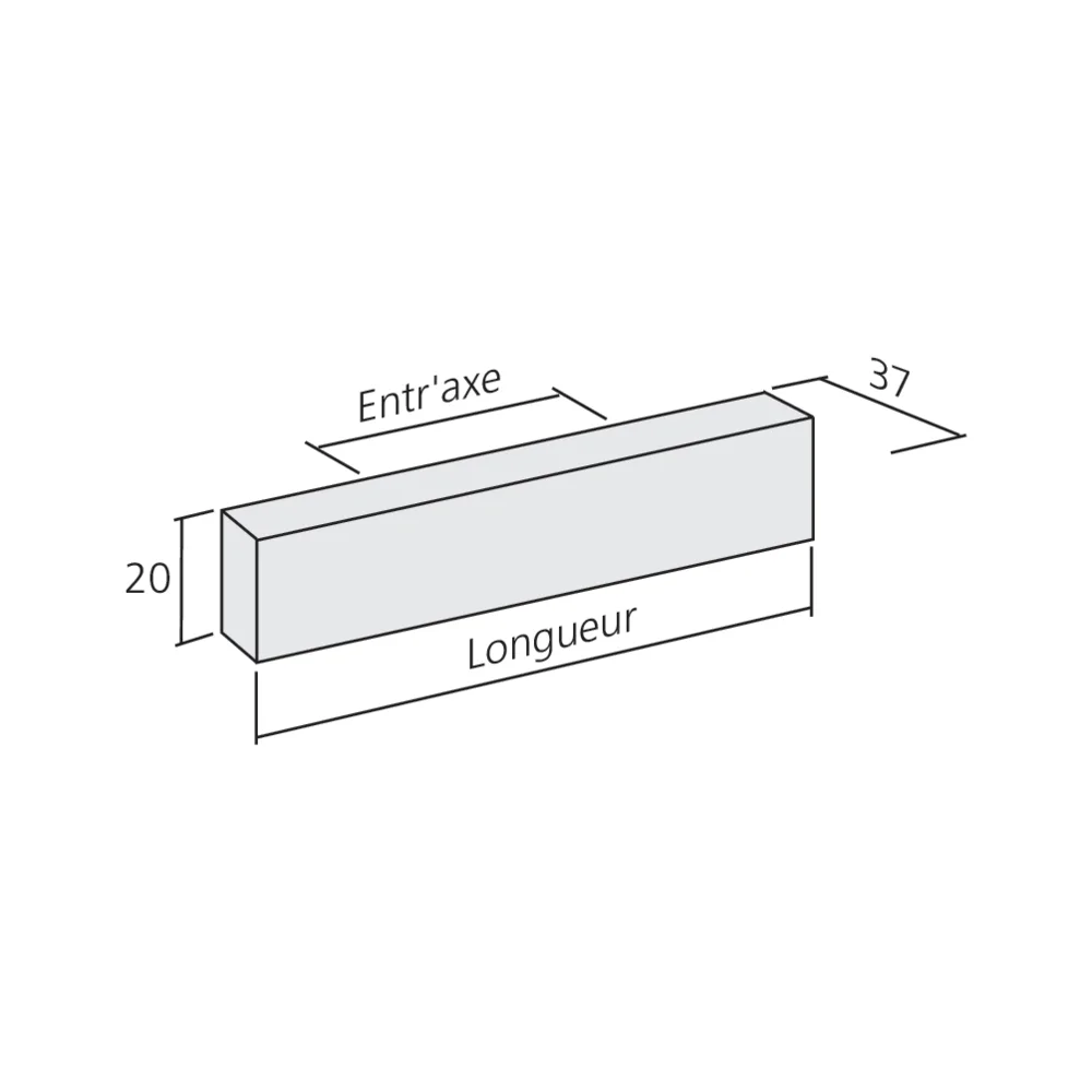 Poignée tirette inox