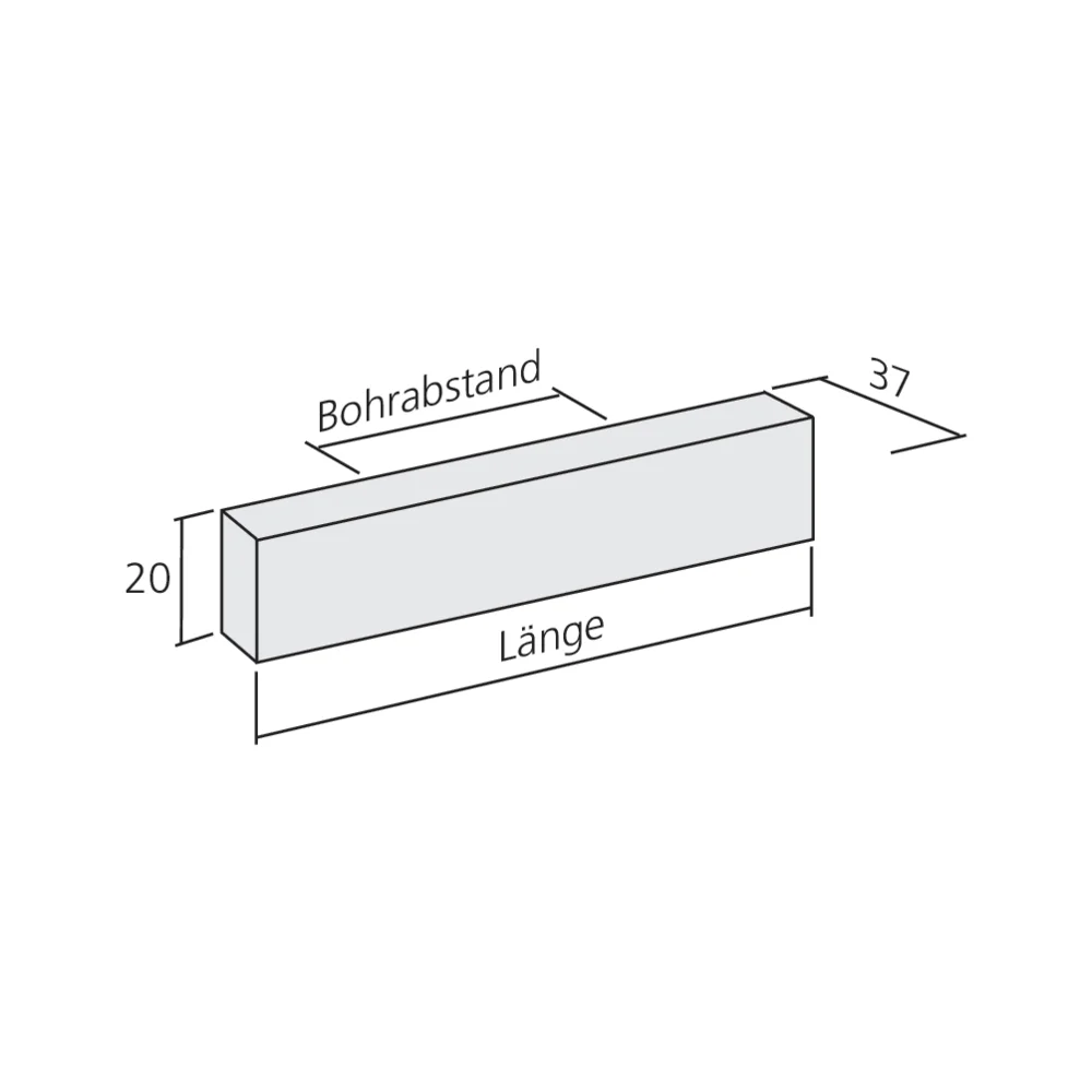 Poignée tirette inox