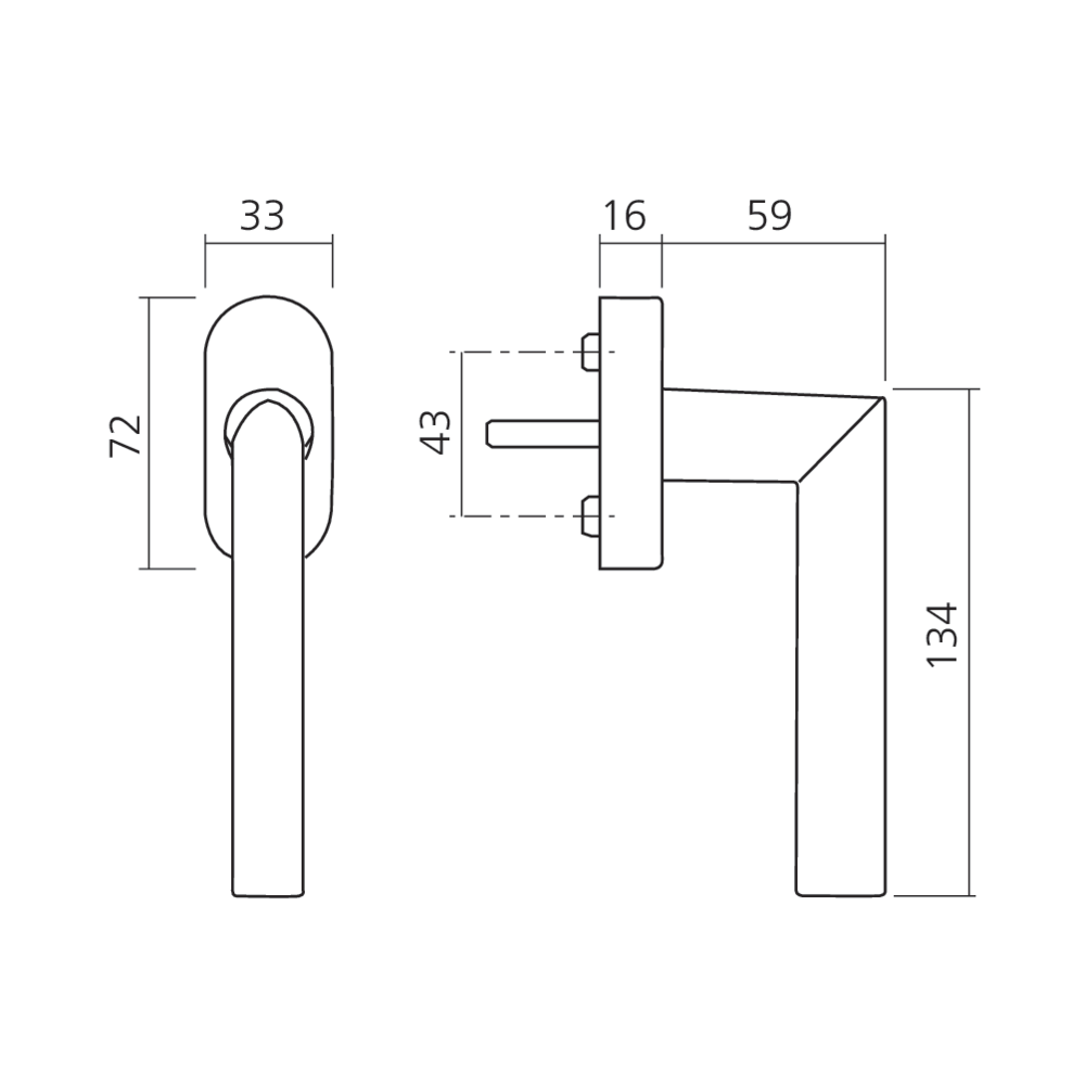 Poignée de fenêtre STOCKHOLM